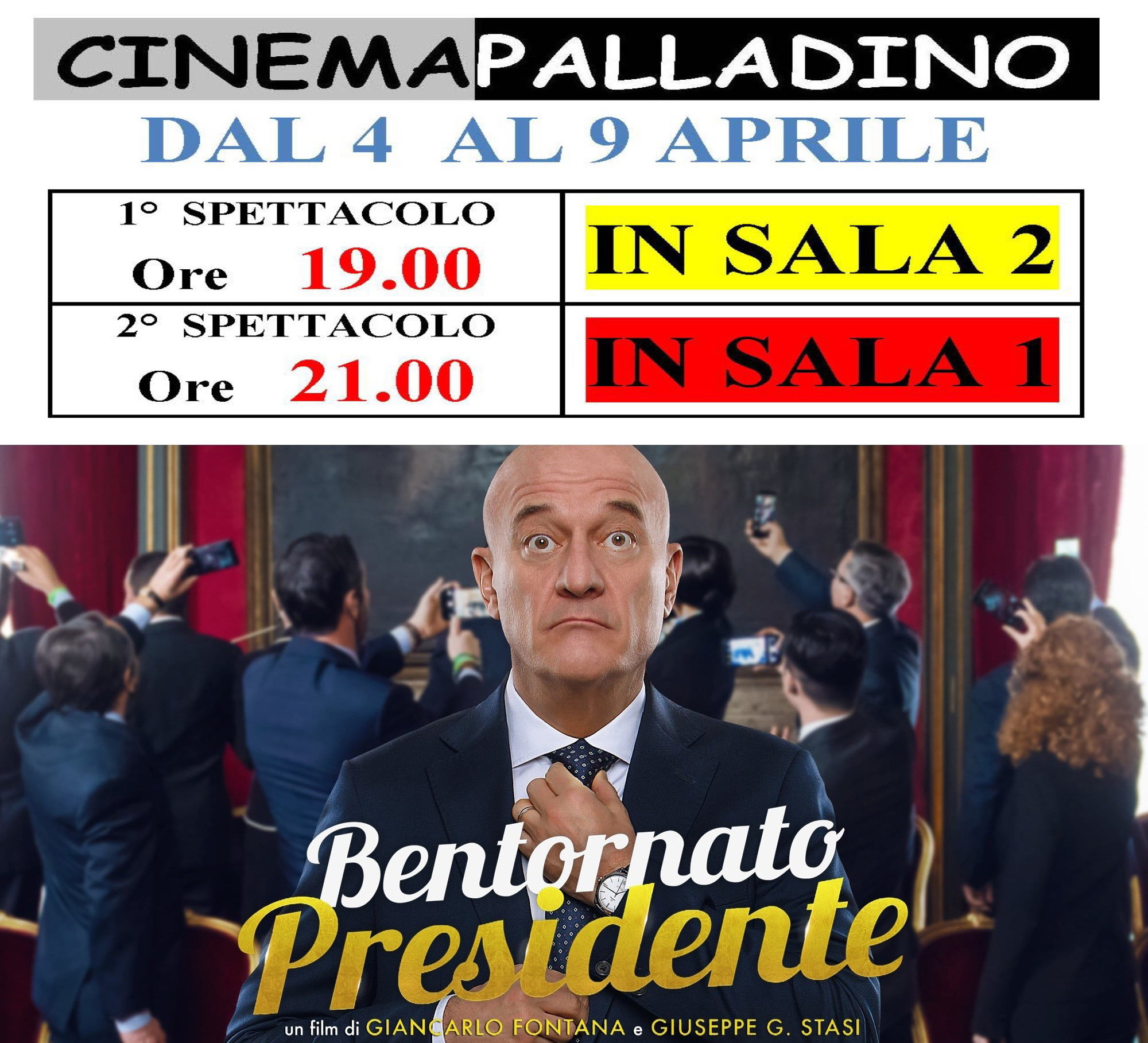 Cinema Palladino Teatro San Giovanni Rotondo Bentornato Presidente